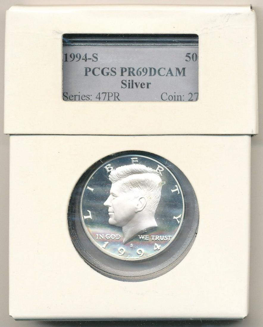 1994-S Kennedy Silver 50C PCGS PR69DCAM w/ Shield (1 of 3)