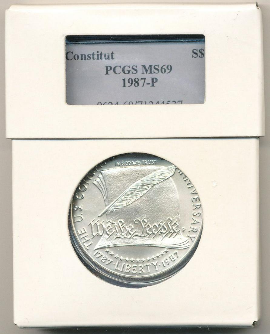 1987-P Constitution Dollar PCGS MS69 w/ Shield (1 of 3)