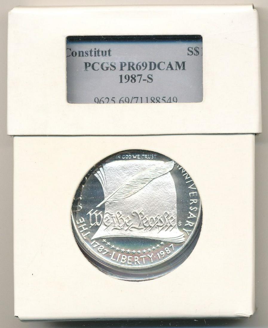 1987-P Constitution Dollar PCGS MS69 w/ Shield (1 of 3)
