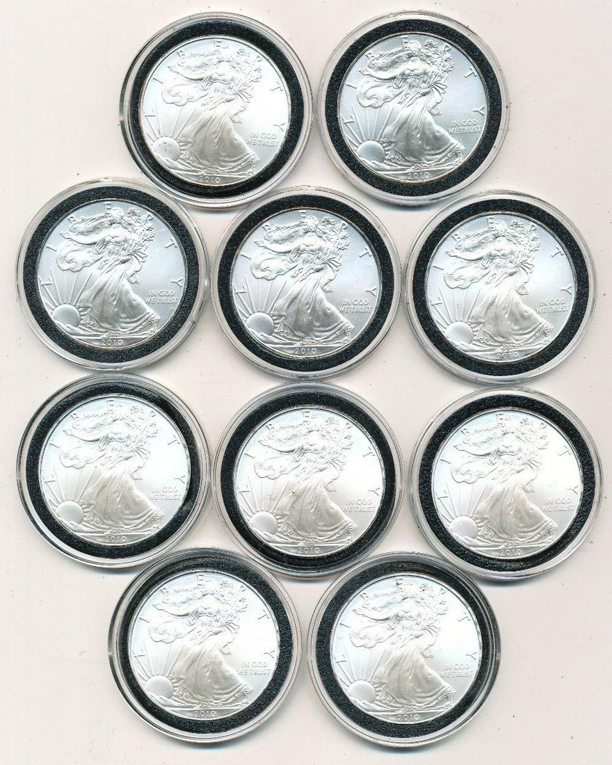 (10) 2010 American Silver Eagles (1 of 2)