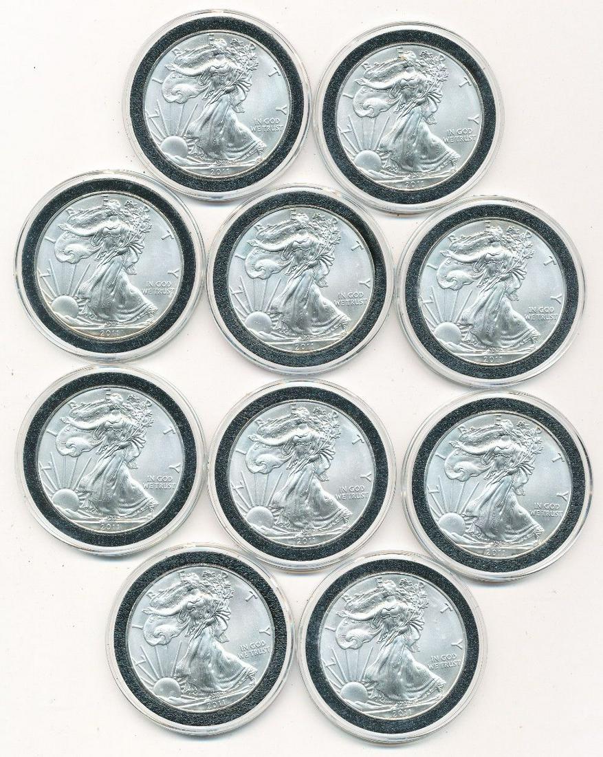 (10) 2011 American Silver Eagles (1 of 2)