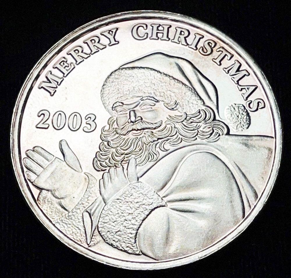 2003 1 oz Silver Santa Claus: Winner shall receive exact coin shown here. (RR/B)