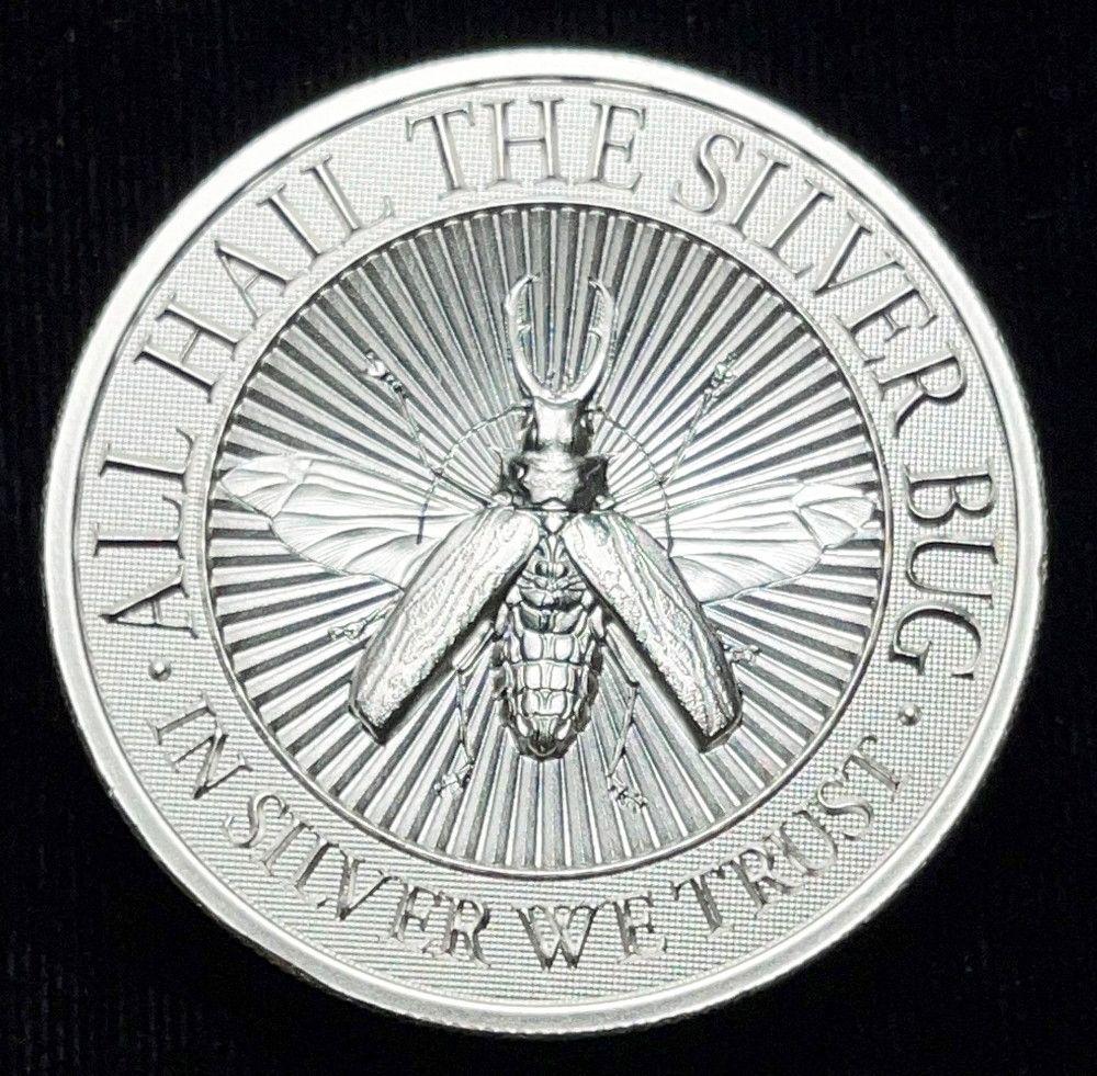 Intaglio Mint Longhorn Beetle 2 oz Silver (1 of 4)