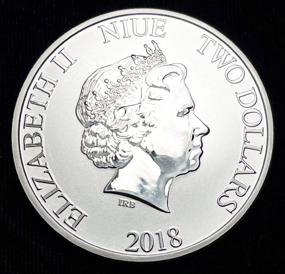 2018 NIUE 1 oz Silver 2 Dollar Disney Mickey Mouse (1 of 2)