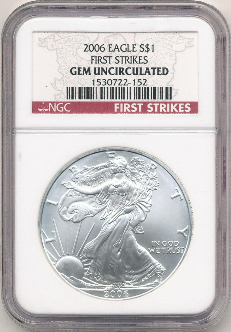 Rare First Strike 2006 Silver Eagle NGC Gem Uncirc. (1 of 4)