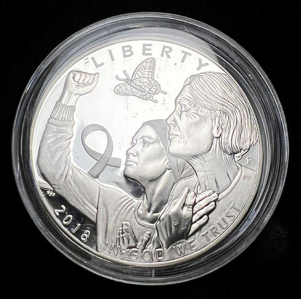 2018 Liberty Modern Slver $1 Breast Cancer Awareness PR (1 of 2)