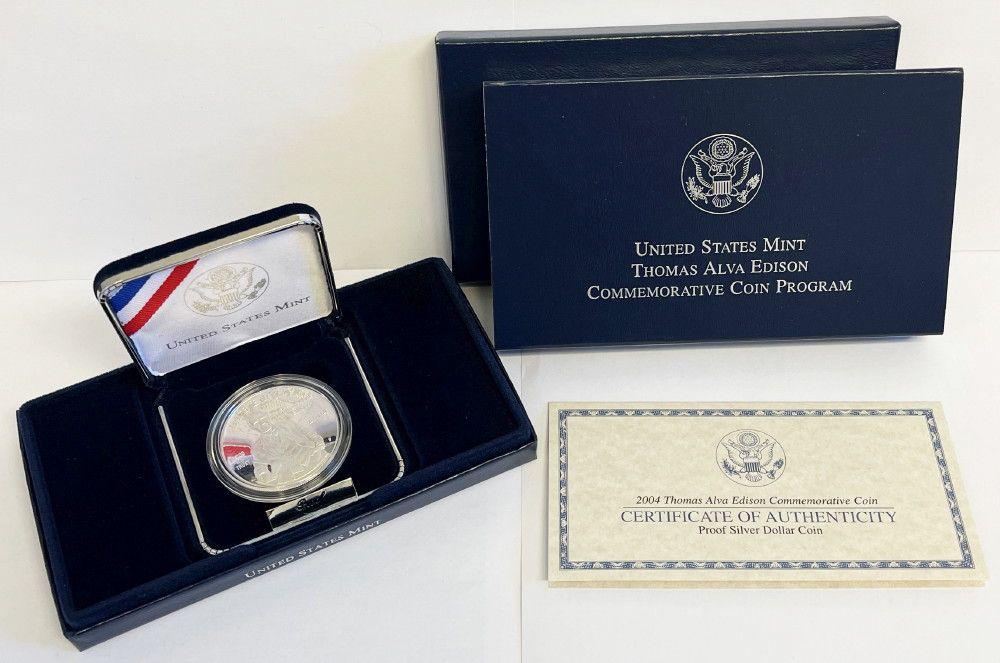 2004 Thomas Alva Edison Commemorative Silver $1 (1 of 6)