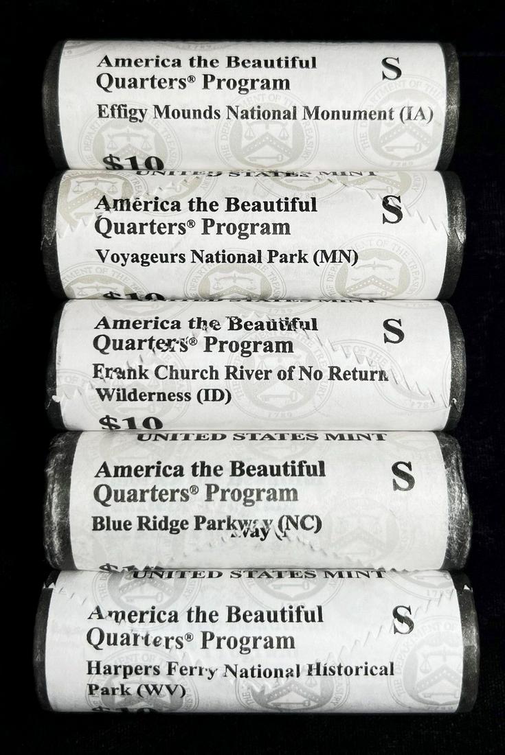 America The Beautiful "S" Mint Rare Quarters $50 Face (1 of 3)