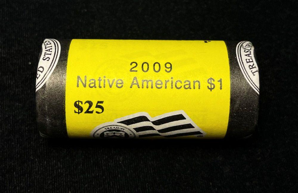 Rare 2009 Native American Dollar Roll of $25 (25 Coins) (1 of 3)