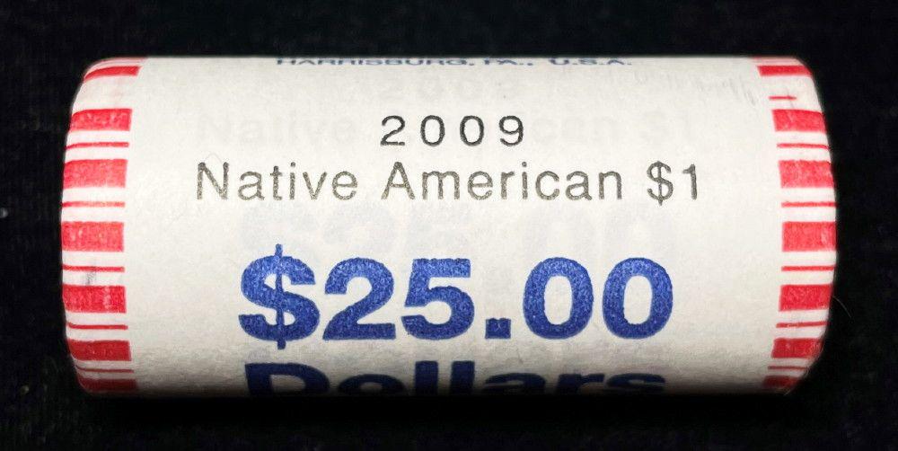 Rare 2009 Native American Dollar Roll of $25 (25 Coins) (1 of 3)