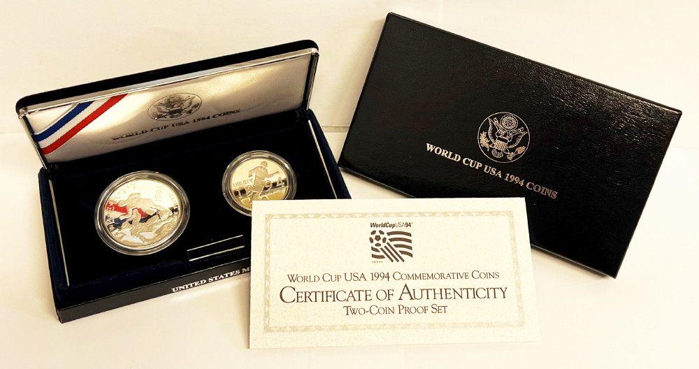 World Cup USA 1994 (2) Proof Coin Set OGP & COA (1 of 6)