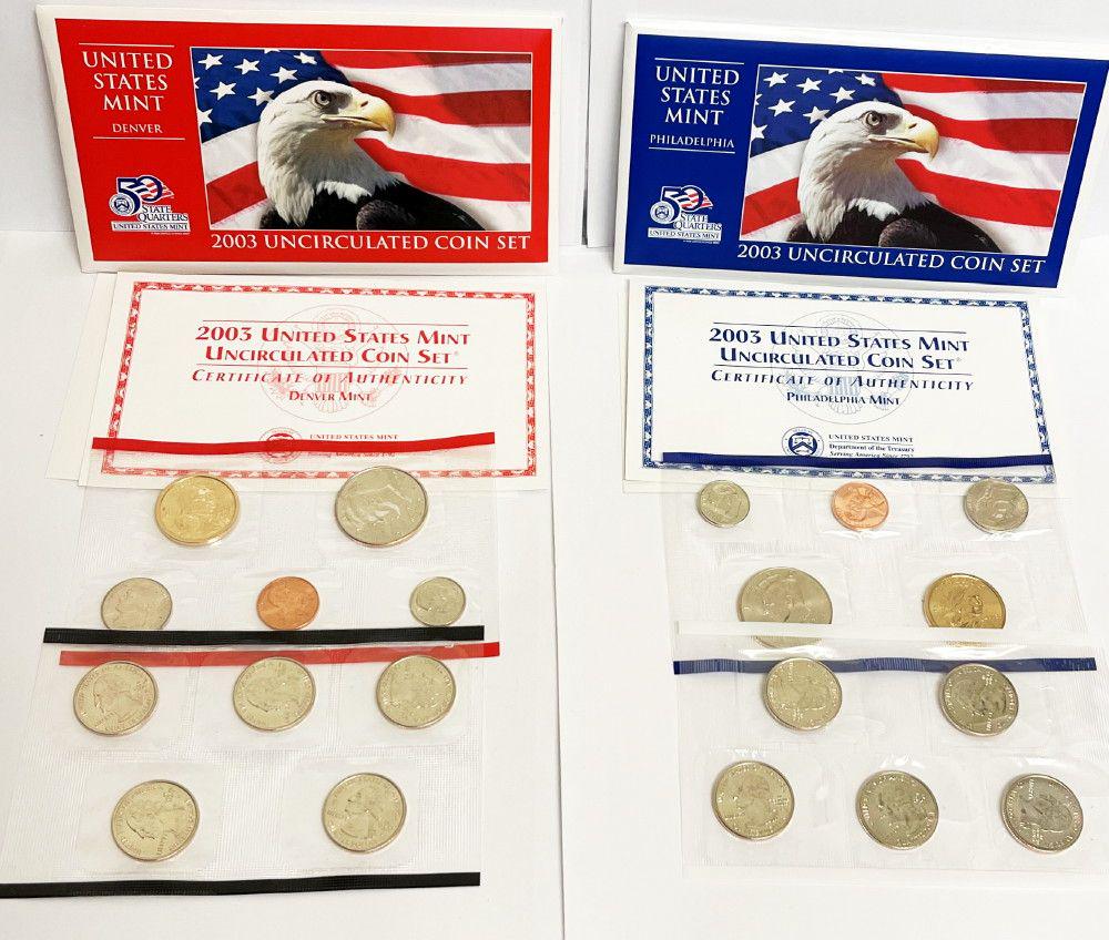 (2) 2003 US Mint Uncirculated Coin Sets OGP (1 of 5)