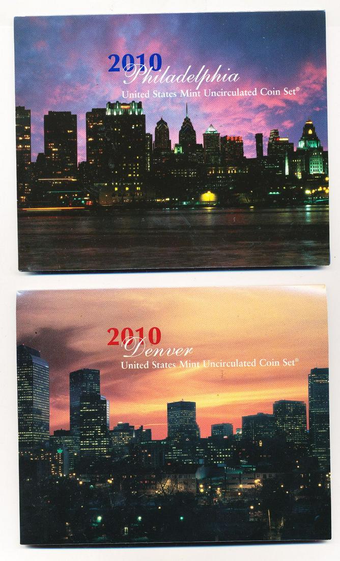 (2) 2010 US Mint Uncirculated Coin Sets OGP (1 of 5)