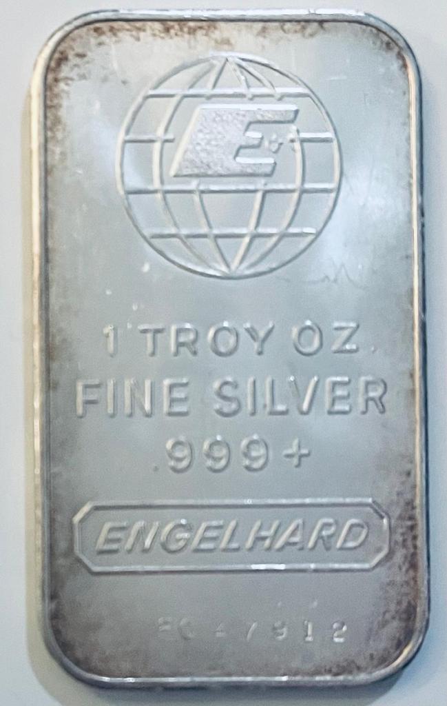 Vintage Engelhard Silver Bar 1 oz .999 (1 of 2)