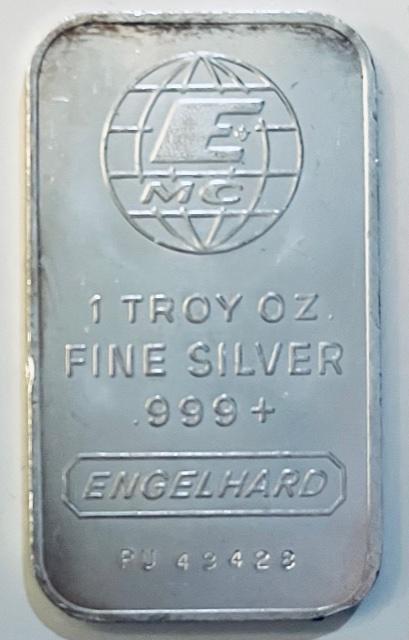 Vintage Engelhard Silver Bar 1 oz .999 (1 of 2)