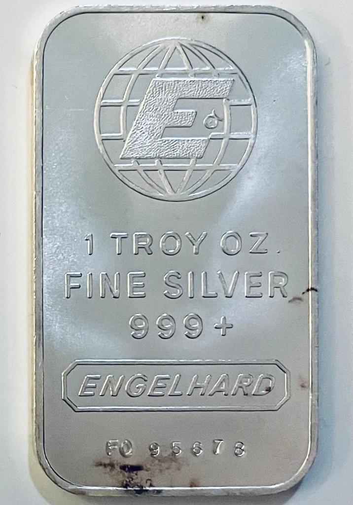 Vintage Engelhard Silver Bar 1 oz .999 (1 of 2)