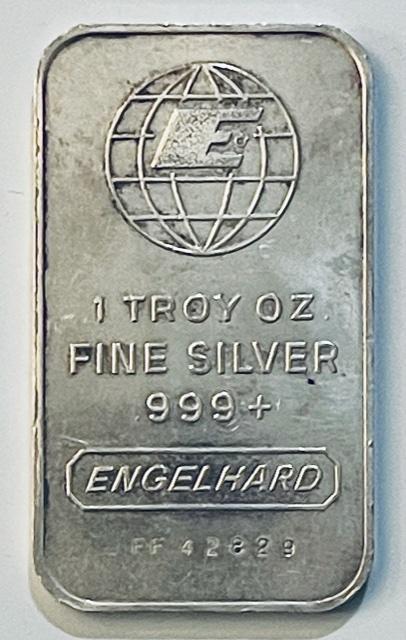 Vintage Engelhard Silver Bar 1 oz .999 (1 of 2)