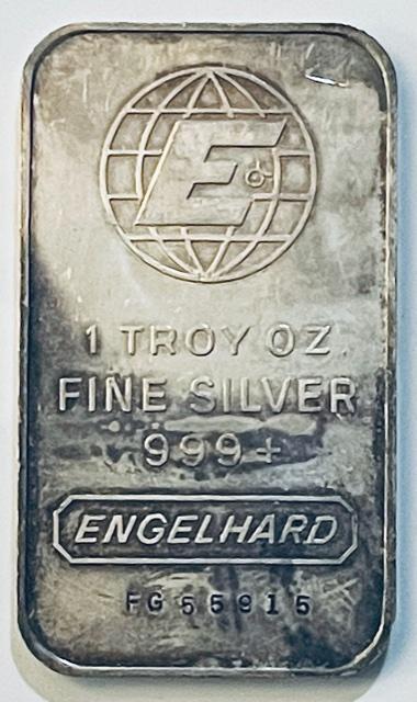 Vintage Engelhard Silver Bar 1 oz .999 (1 of 2)