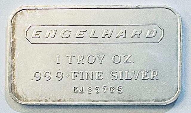 Vintage Engelhard Silver Bar 1 oz .999 (1 of 2)