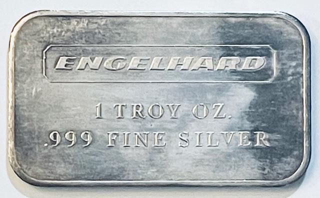 Vintage Engelhard Silver Bar 1 oz .999 (1 of 2)