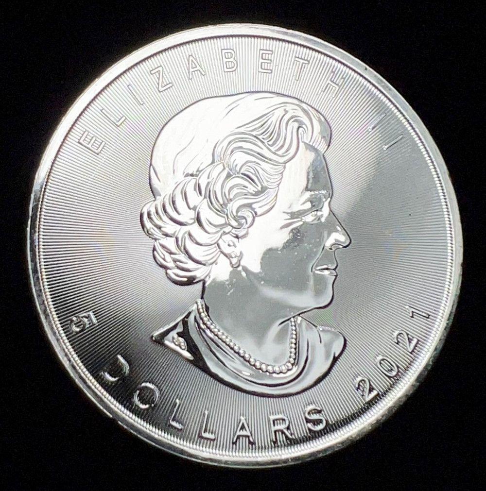 2021 Canadian Maple Leaf .999 Fine Silver 1 oz: Winner shall receive (1) coin precisely resembling the coin shown here. (IS/UB)