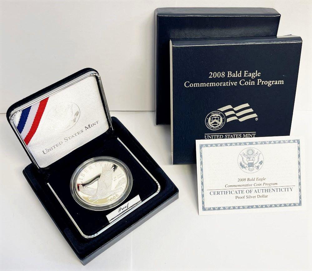 2008 Bald Eagle Proof Commemorative Silver $1 Set OGP (1 of 6)