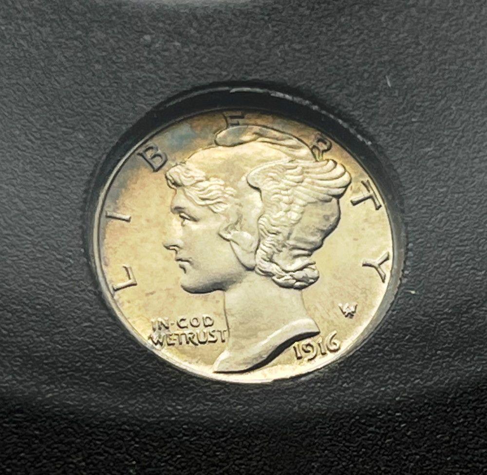 1916-S Mercury Dime MS65 Full Bands (1 of 5)