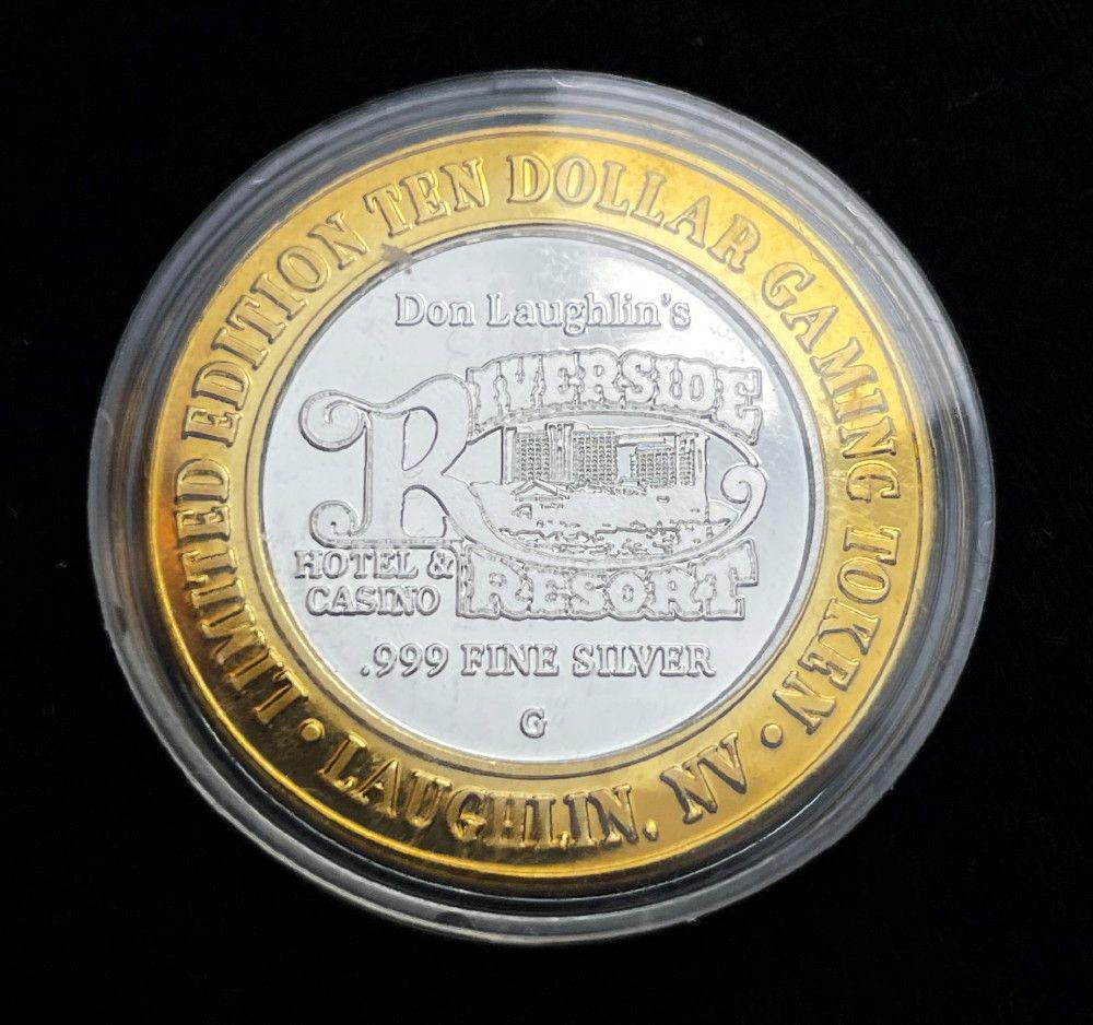 Rare Collectable Riverside .999 Silver $10 Gaming Coin (1 of 3)