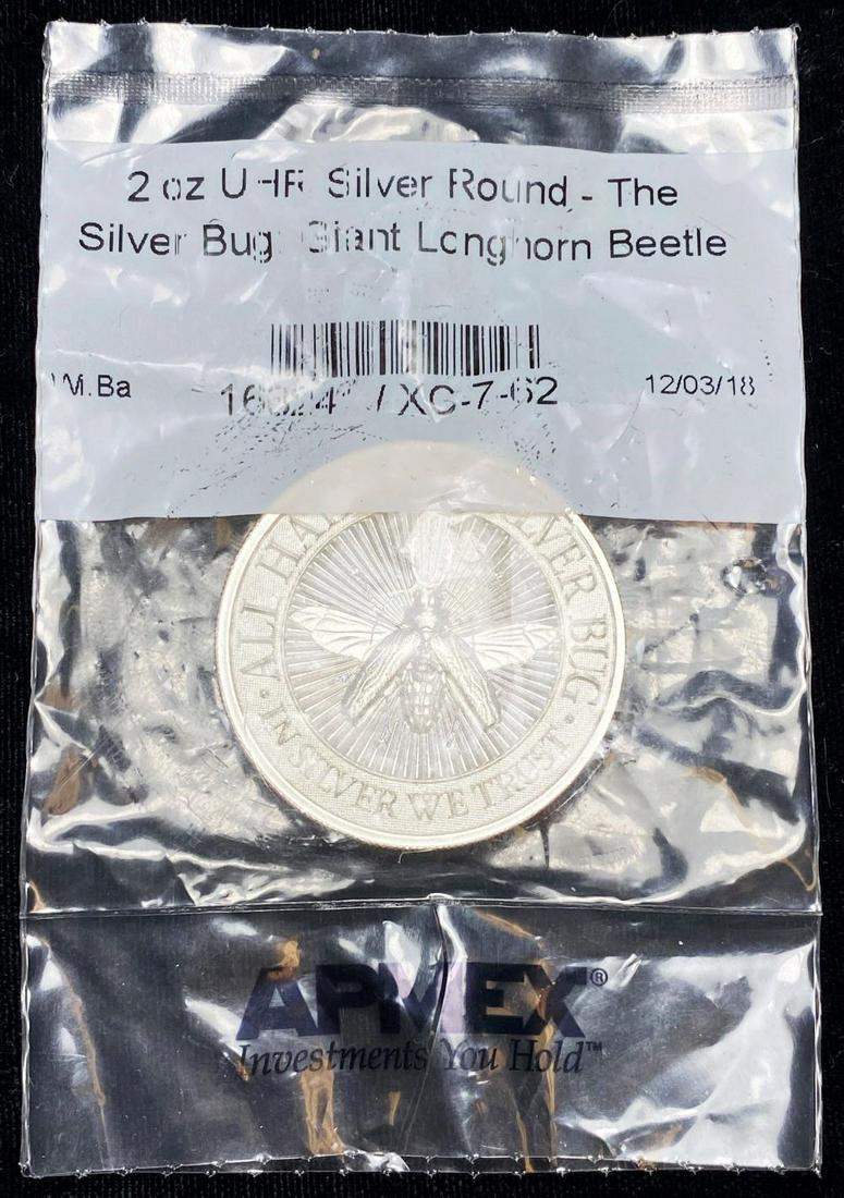 Intaglio Mint Giant Longhorn Beetle 2 oz Silver (1 of 3)