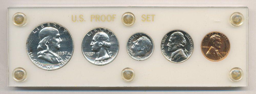 Exquisite 1957 U.S. Silver Proof Set (1 of 2)