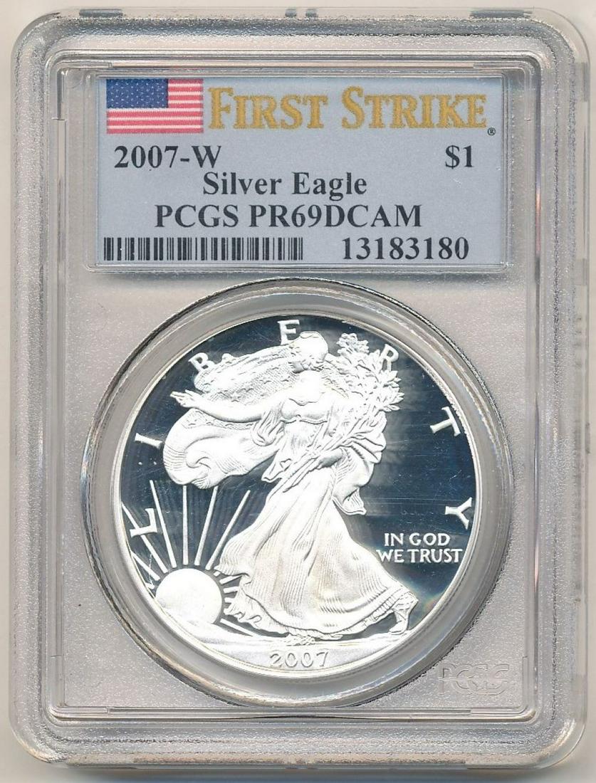 2007-W Burnished American Silver Eagle PCGS PR69DCAM (1 of 3)
