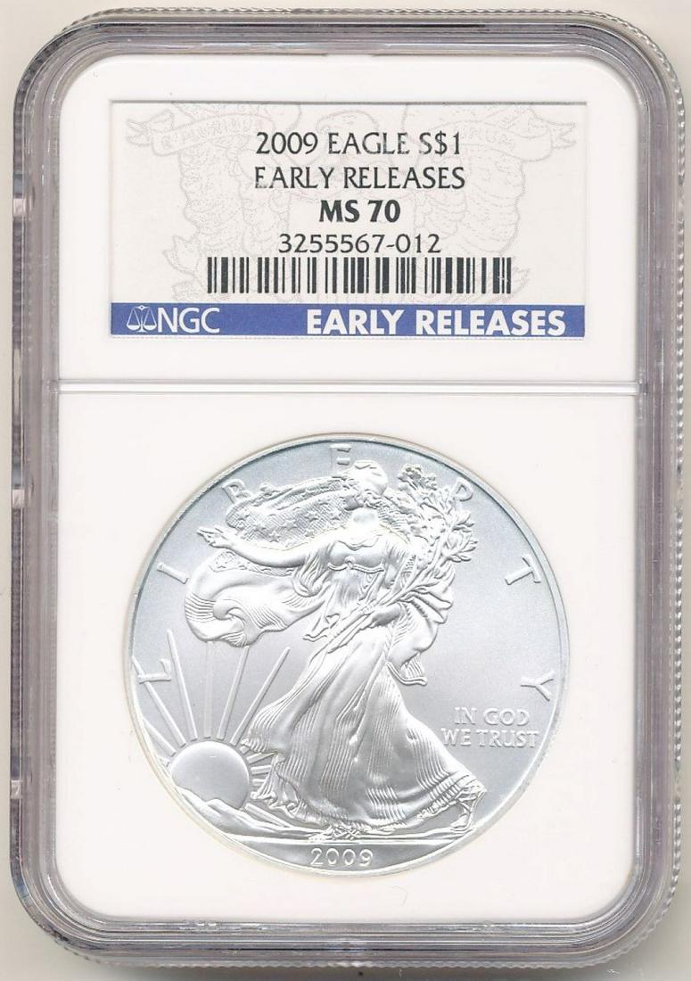 2009 Early Release American Silver Eagle NGC MS70 (1 of 2)