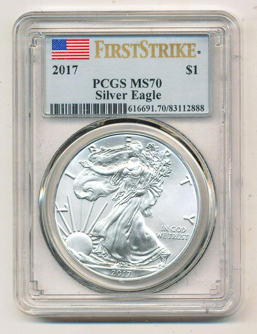 2017 First Strike American Silver Eagle PCGS MS70 (1 of 2)