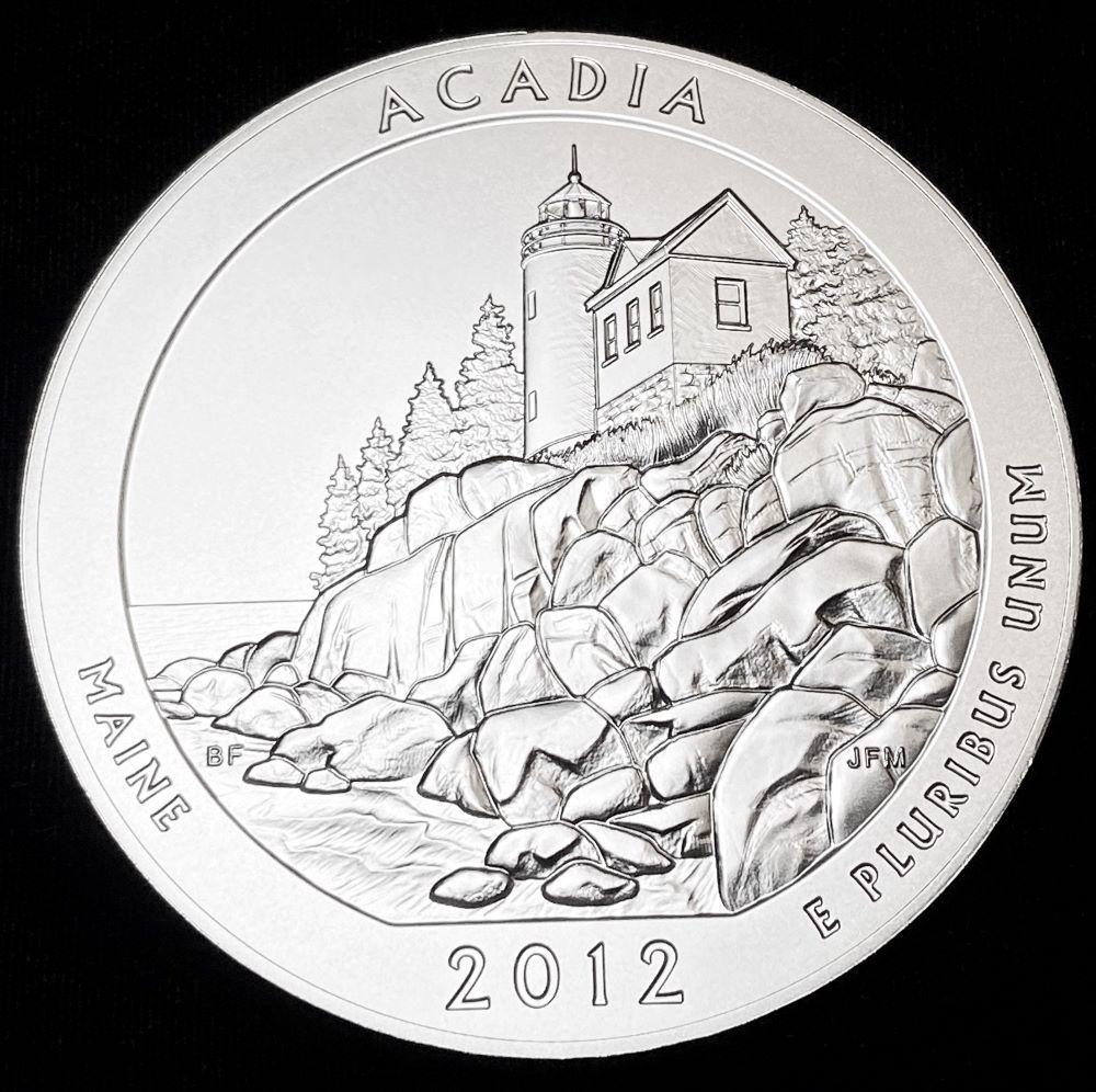 2012 America The Beautiful Acadia 5oz Silver OGP (1 of 9)