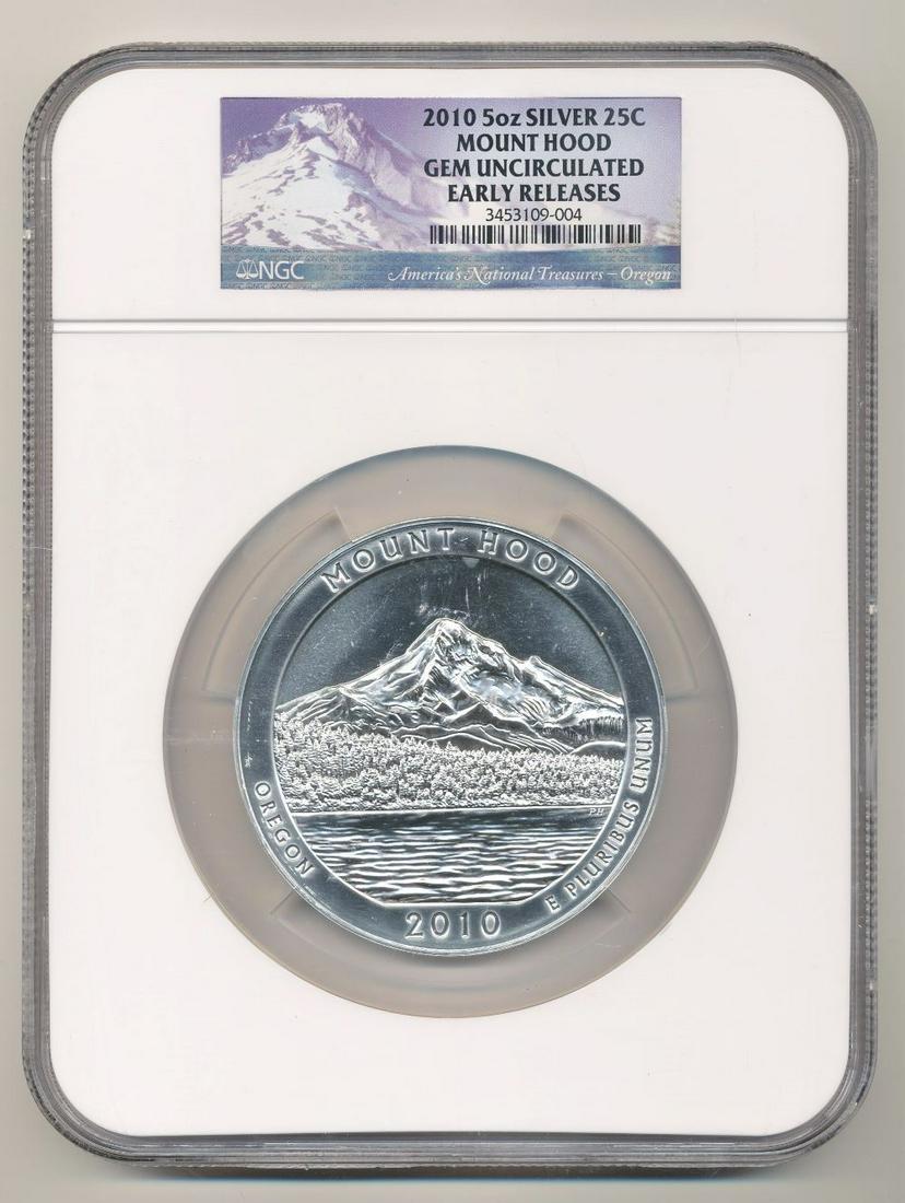 2010 Mount Hood Silver 5oz NGC MS69 Early Release (1 of 3)