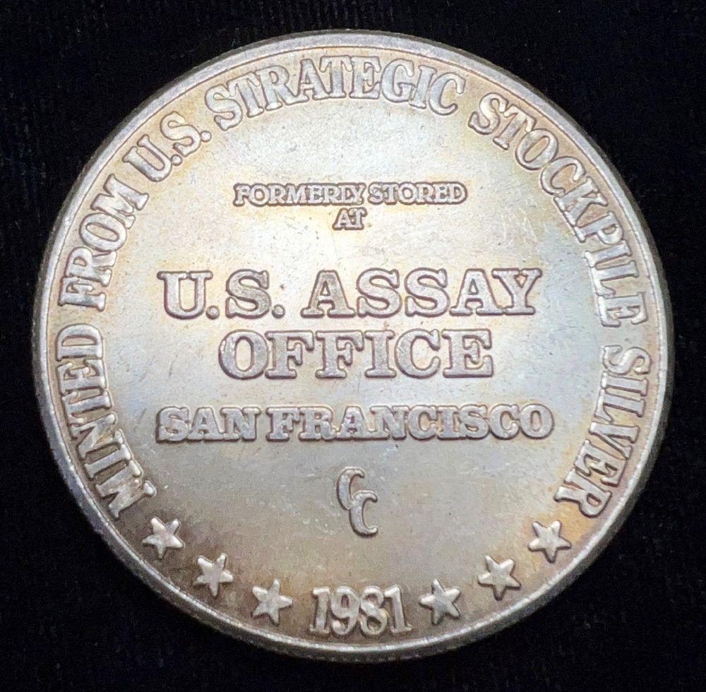 Vintage 1981 U.S. ASSAY Silver 1 oz (1 of 2)