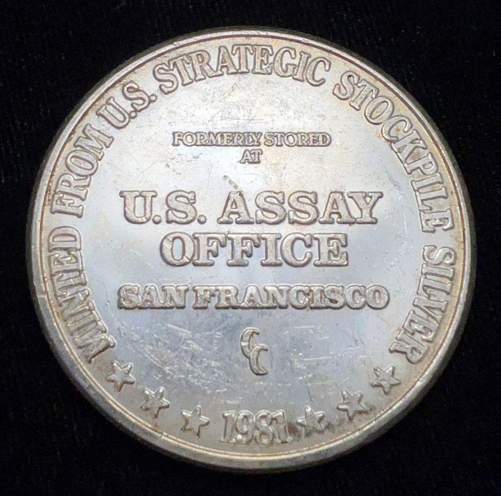 Vintage 1981 U.S. ASSAY Silver 1 oz (1 of 2)