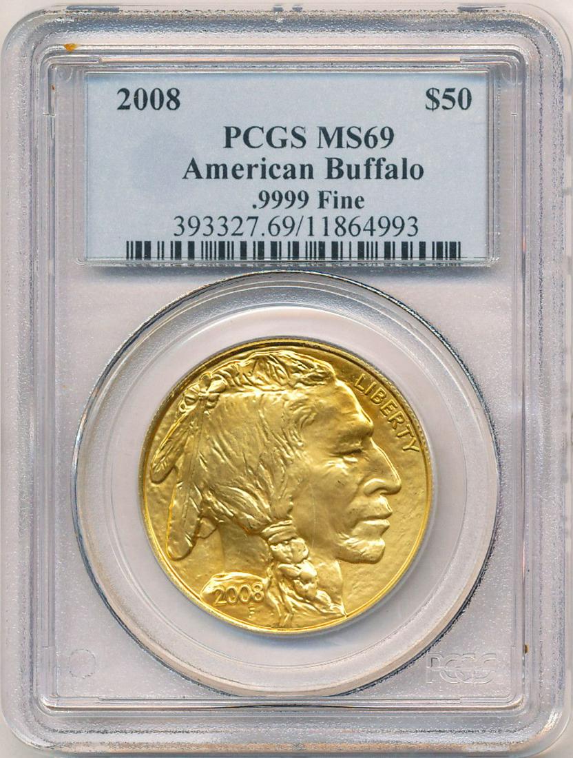 Rare Date Gold 2008 American Buffalo 1 oz PCGS MS69 (1 of 4)