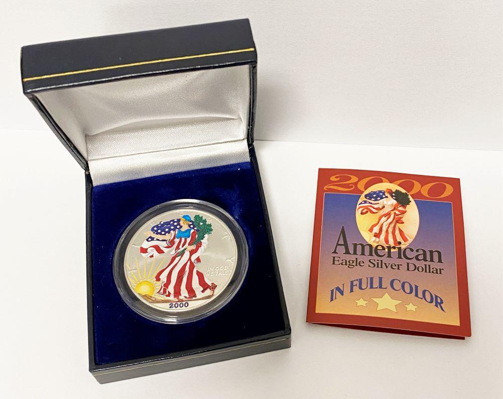 2000 Colorized American Silver Eagle OGP COA (1 of 6)