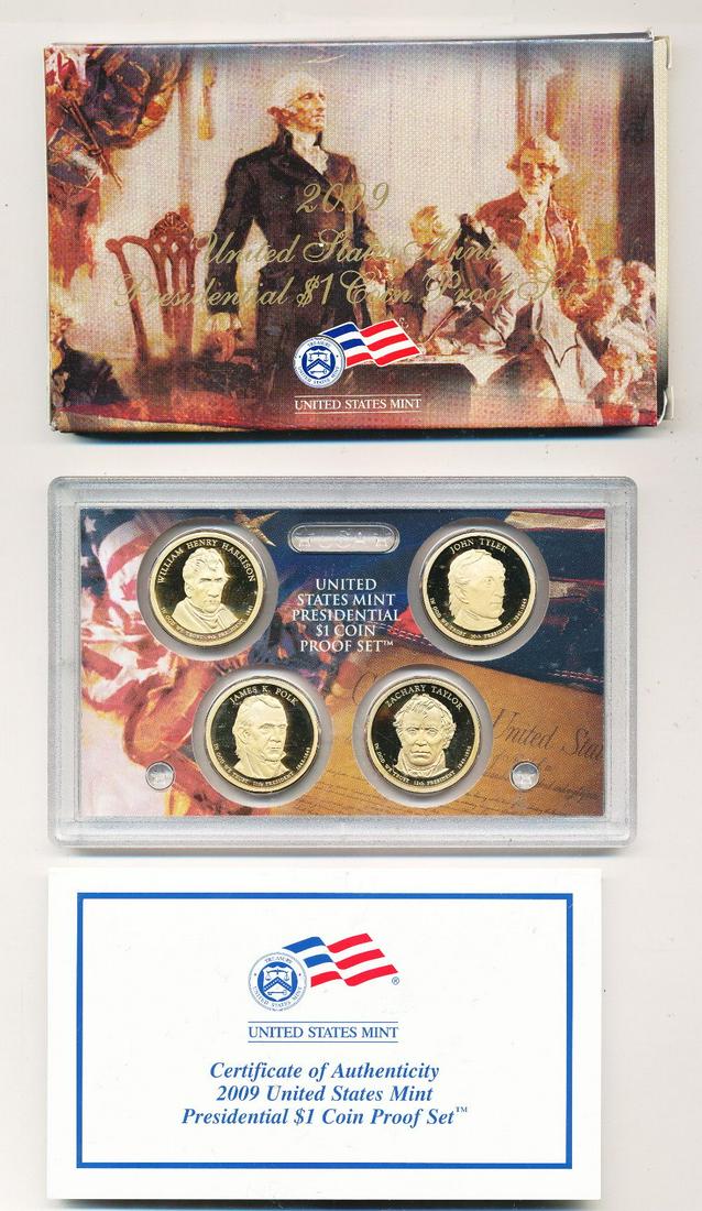 2009 US Mint Presidential $1 (4-Coin) Proof Set OGP (1 of 2)