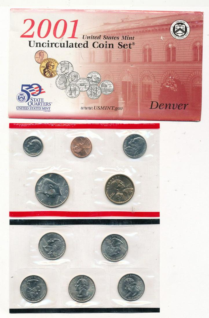 2001 US Mint Uncirculated (10-Coin) Set OGP (1 of 2)