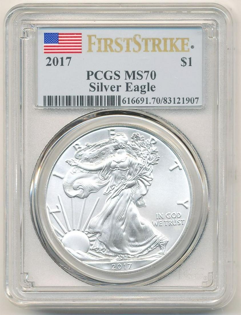 2017 First Strike American Silver Eagle PCGS MS70 (1 of 2)