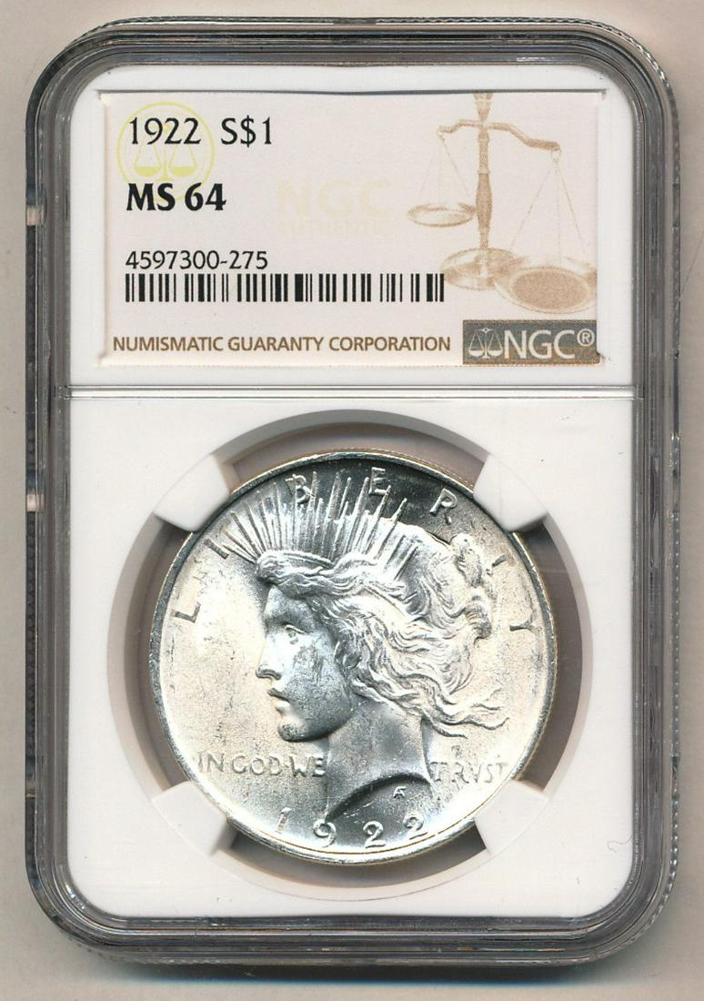 1922 Peace Silver Dollar NGC MS64 (1 of 2)