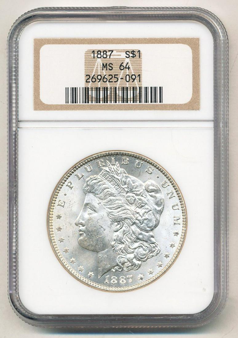 1887 Morgan Silver Dollar NGC MS64 (1 of 2)