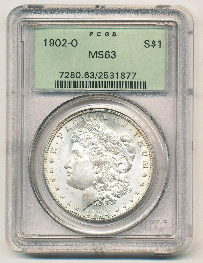 1902-O Morgan Silver Dollar PCGS MS63 OGH (1 of 2)