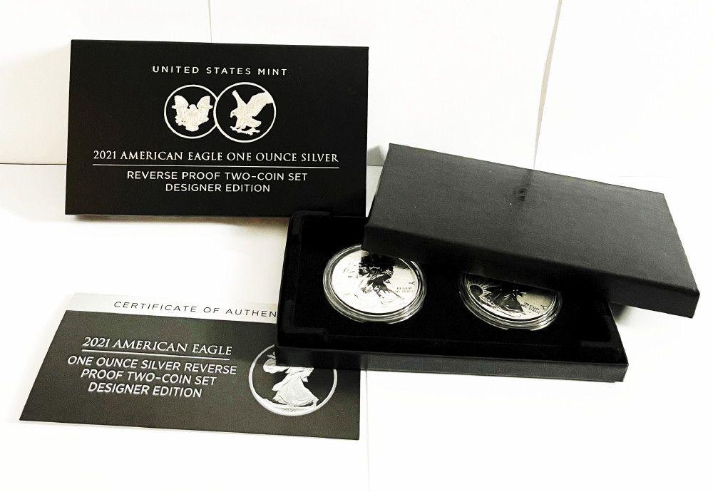 2021 Reverse Proof 2-Coin American Silver Eagle Set OGP (1 of 5)