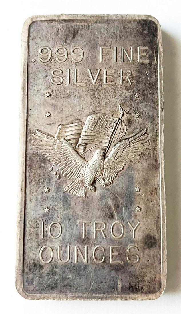 1981 U.S. Assay 10 oz Silver Bar (1 of 4)