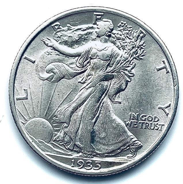 1935 Walking Liberty Silver Half Dollar MS 63-65 (1 of 2)