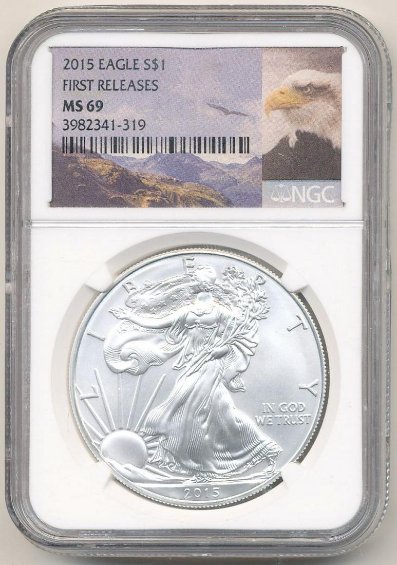 2015 First Release Silver Eagle NGC MS69 (1 of 2)