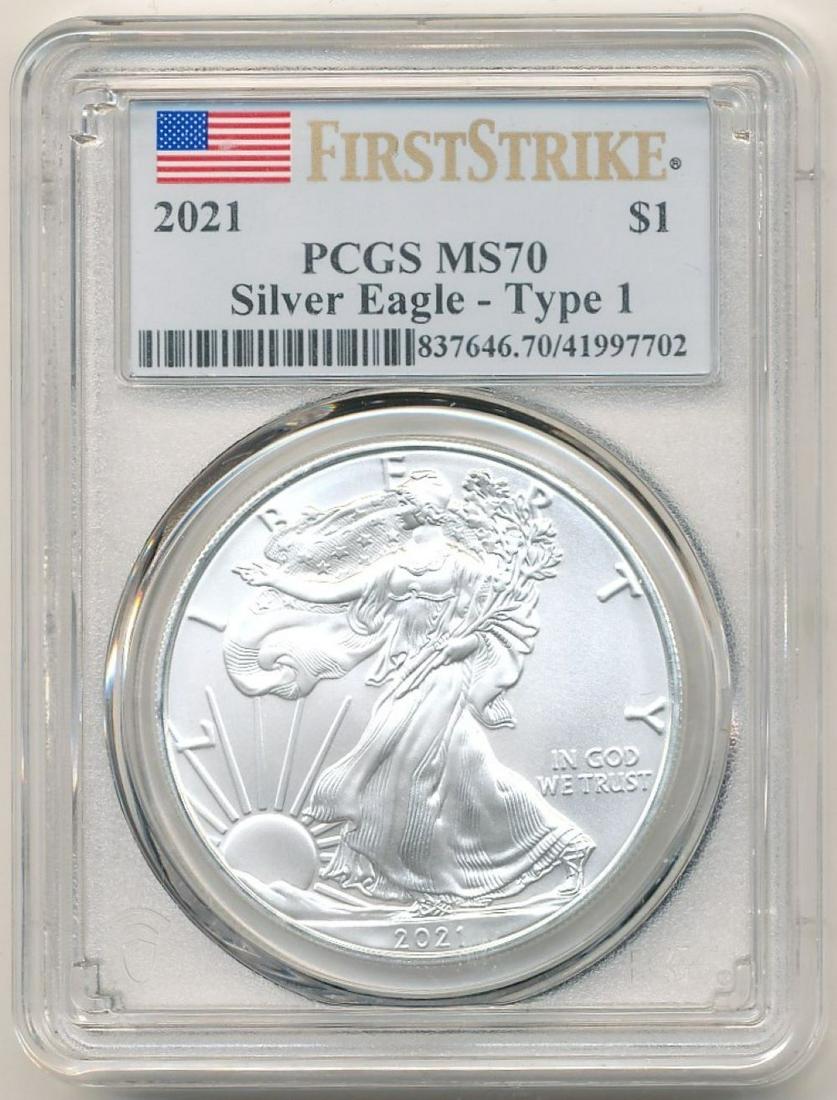 2021 Silver Eagle - Type 1 PCGS MS70 (1 of 2)
